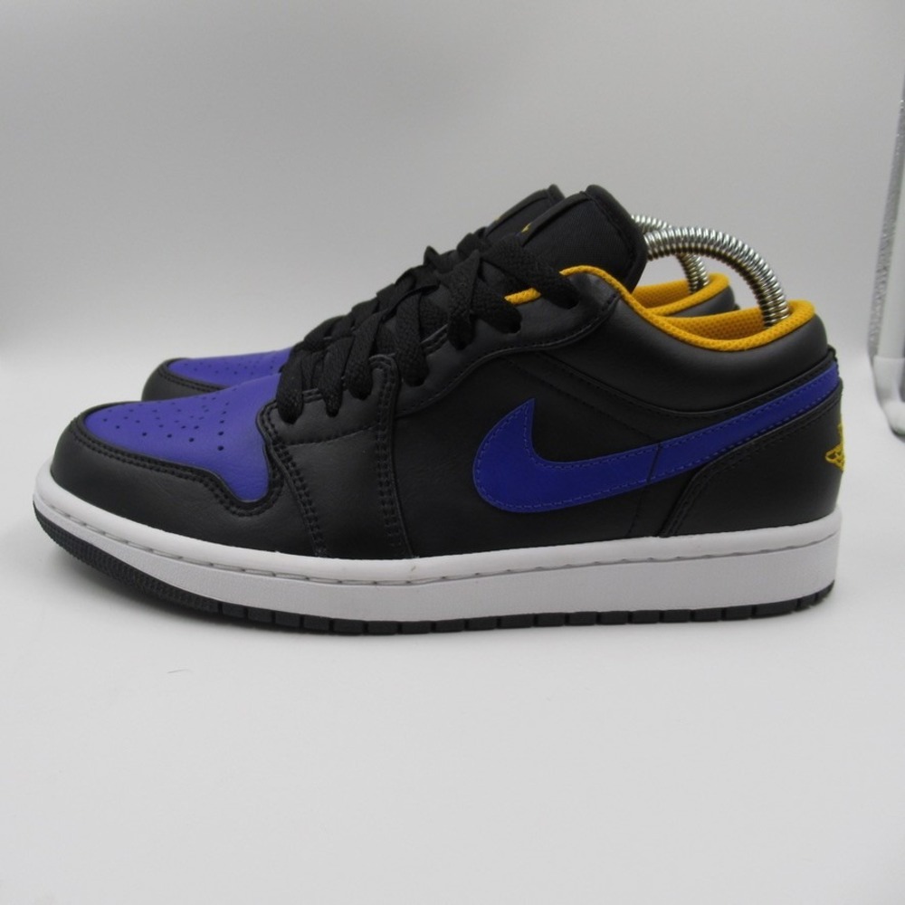 Nike Air Jordan 1 Low Black Dark Concord University Gold 553558-075 Mens 7.5 - Picture 3 of 10